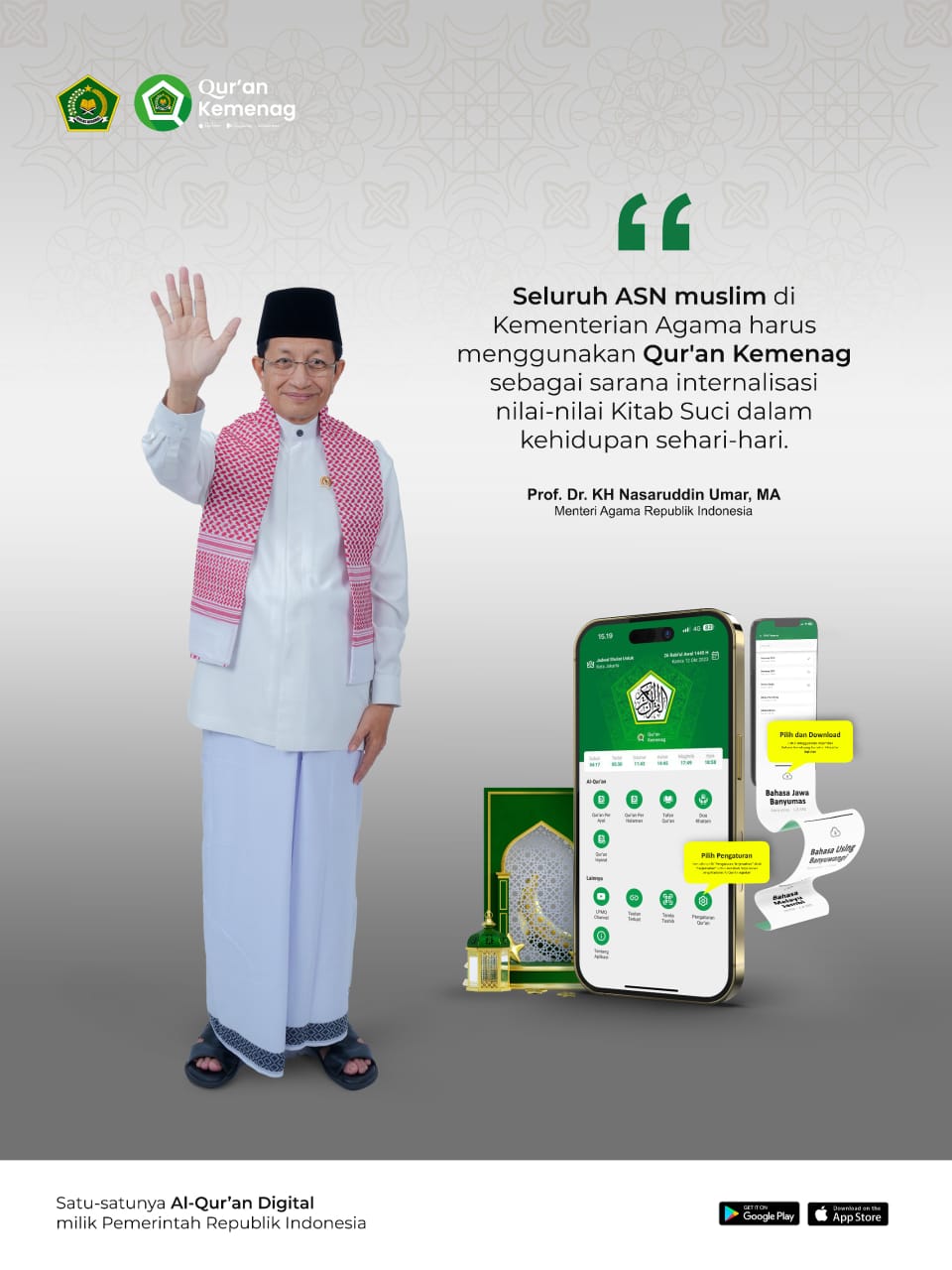 Dipromosikan Pak Menteri, Aplikasi Qur’an Kemenag Pecahkan Rekor, 5.472 Penginstalan dalam Sehari!