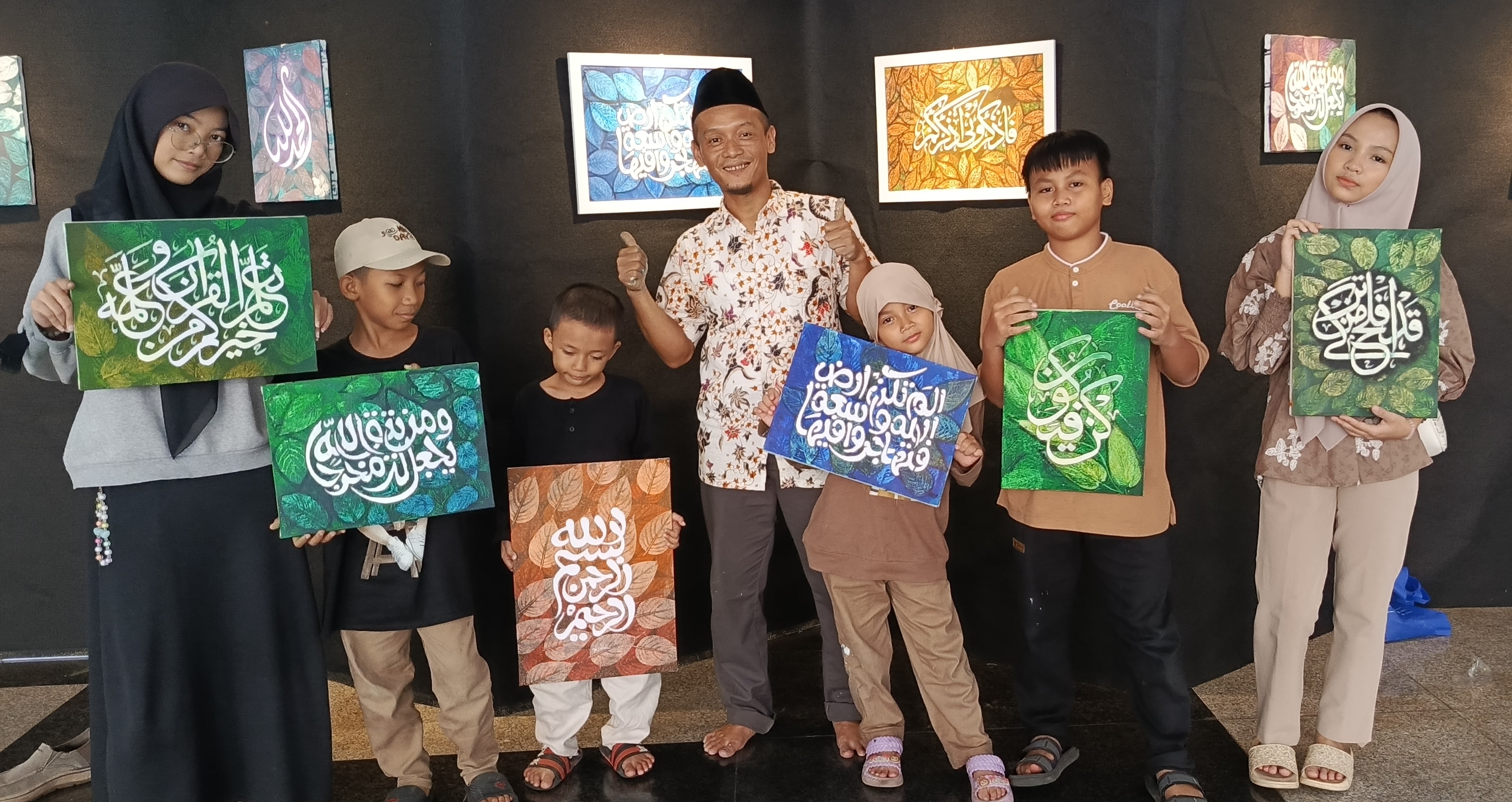 Liburan Sekolah, BQMI Adakan Kelas Melukis Kaligrafi Anak