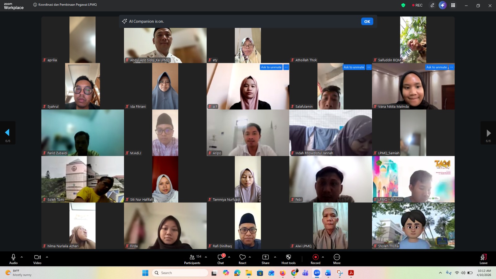 WFH Perdana Tahun 2026, Kepala LPMQ Dorong Produktivitas Pegawai